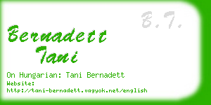 bernadett tani business card